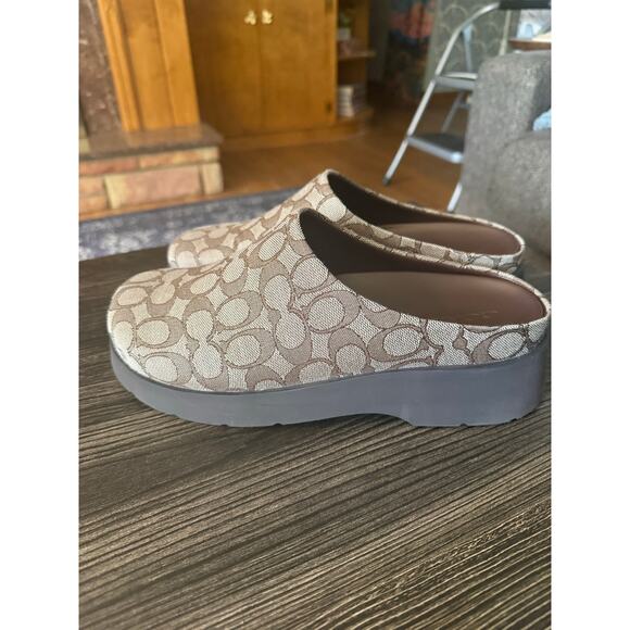 COACH Link Mule In Signature Jacquard Sz. 10 - Picture 6 of 6